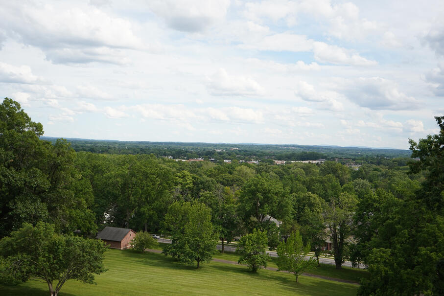 Office Park Photo View from Kyle Sullivan’s third-floor office toward the Finger Lakes region.